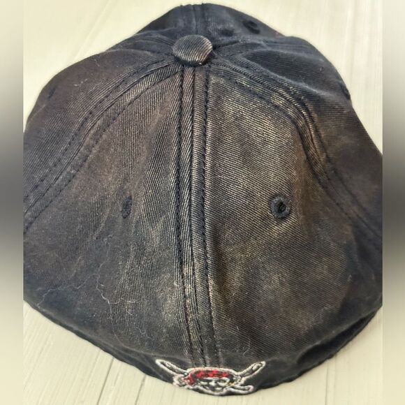 Vintage Pittsburgh Pirates MLB Black Hat Embroidered P in Yellow Pirate Patch M - Picture 5 of 9